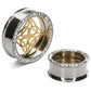 Intan Brass Insert with Square Stone Insert-Ability Tunnel - Price Per 1