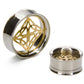 Intan Brass Insert with Double Flare Steel Insert-Ability Tunnel - Price Per 1