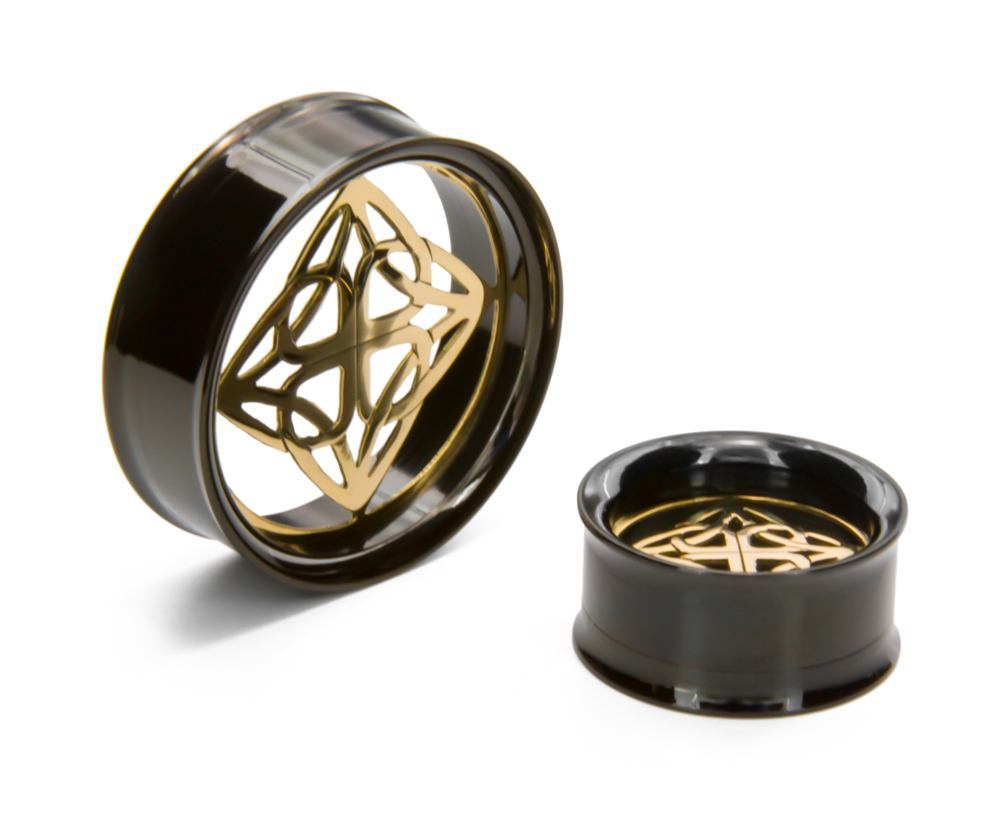Intan Brass Insert with Black PVD Coated Steel Insert-Ability Tunnel - Price Per 1