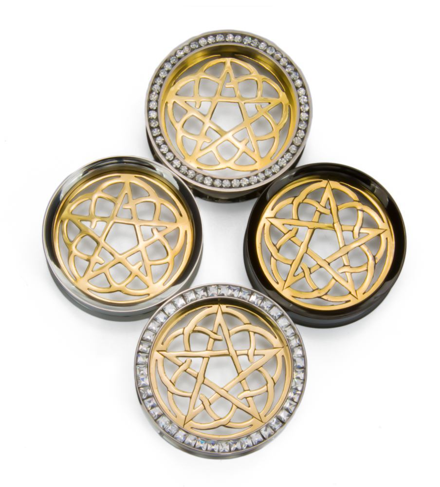 Bambang Brass Insert with Square Stone Insert-Ability Tunnel - Price Per 1 Other Styles