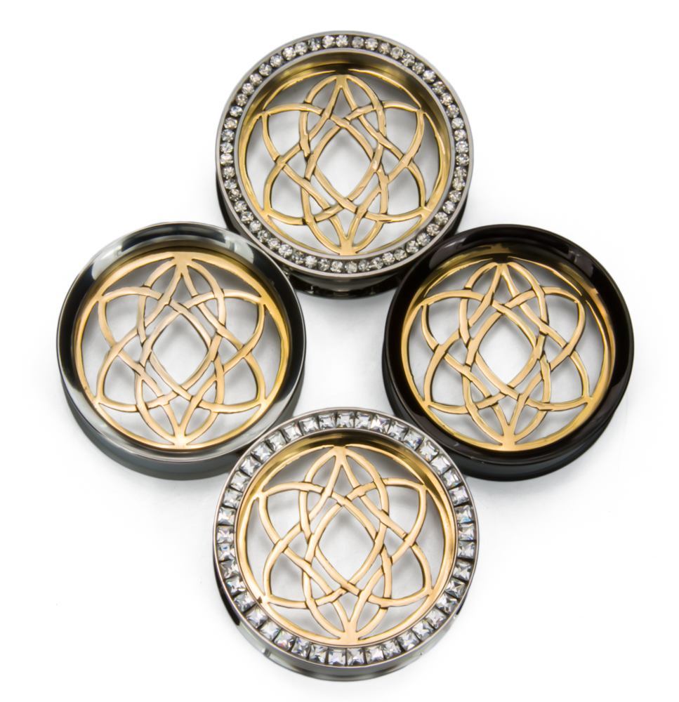 Kusuma Brass Insert with Stainless Steel Insert-Ability Tunnel - Price Per 1 Plug Styles