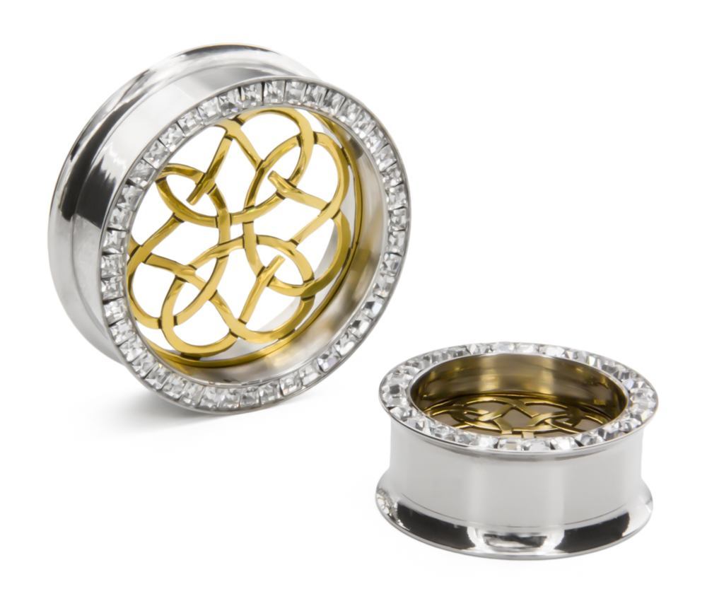 Lestari Brass Insert with Square Stone Insert-Ability Tunnel - Price Per 1