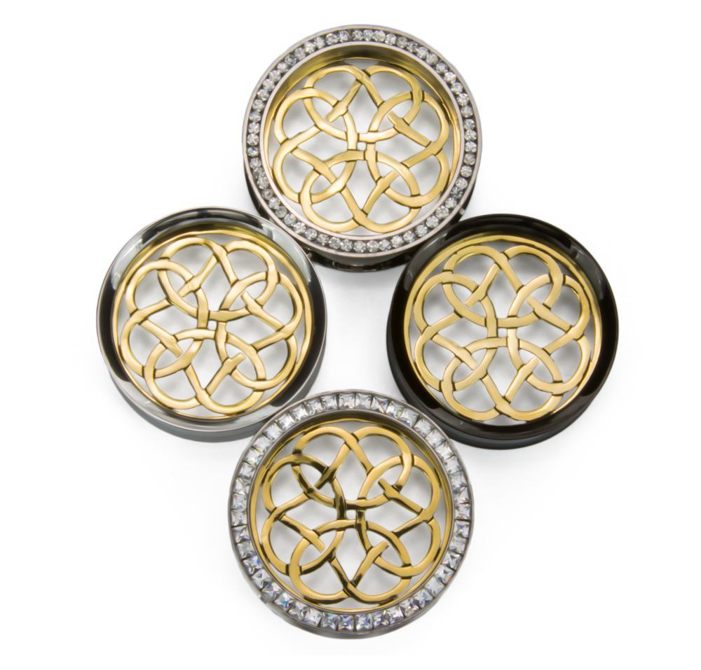 Lestari Brass Insert with Black PVD Coated Steel Insert-Ability Tunnel - Price Per 1 Plug Styles