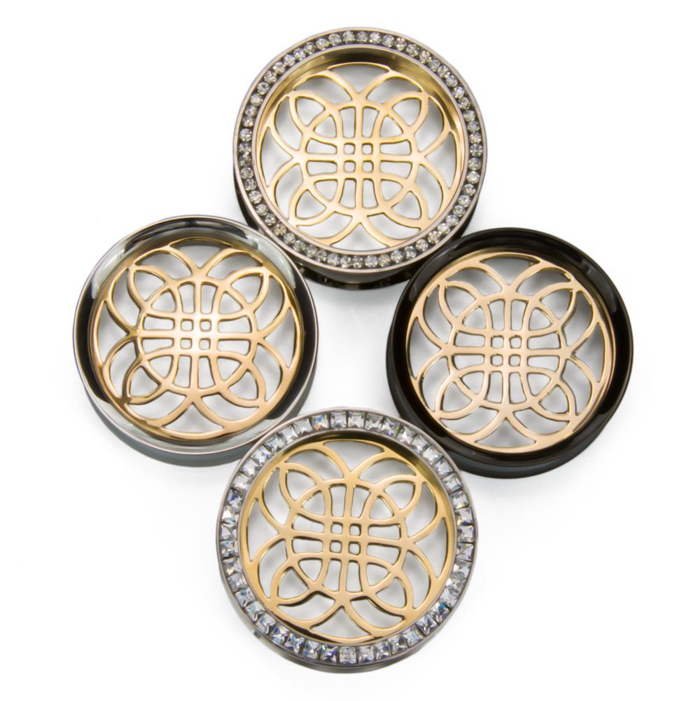 Budi Brass Insert with Black PVD Coated Steel Insert-Ability Tunnel - Price Per 1 Plug Styles