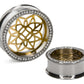 Batari Brass Insert with Round Stone Insert-Ability Tunnel - Price Per 1