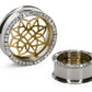 Batari Brass Insert with Square Stone Insert-Ability Tunnel - Price Per 1