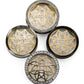 Batari Brass Insert with Square Stone Insert-Ability Tunnel - Price Per 1 Plug Styles