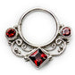 18g Sterling Silver With Gems Septum or Earring Jewelry
