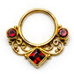 18g Gold Plated Jeweled Bendable Ring — Price Per 1