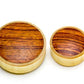 Crocodile Wood Double Flared Plug with Red Tigerwood Front — Price Per 1