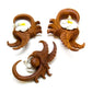 Hummingbird of Spring Leather Flower Saba Wood Hanger - Price Per 2