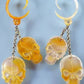 Pirate Skulls Mother of Pearl Large Gauge Dangle Earrings - Price Per 2