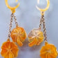 Dainty Hibiscus Mother of Pearl Large Gauge Dangle Earrings - Price Per 2