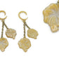 Dainty Hibiscus Mother of Pearl Large Gauge Dangle Earrings - Price Per 2