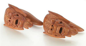Barong Red Saba Wood Natural Organic Body Jewelry 4mm - 14mm - Price Per 1 - Painful Pleasures