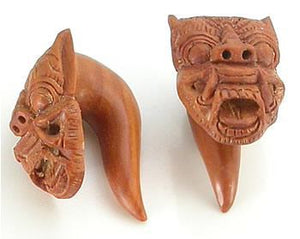 BOMA Red Saba Wood Natural Organic Wholesale Body Jewelry 4mm - 14mm - Price Per 1 - Painful Pleasures