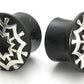 STAR WEB SILVER Plug Horn Organic Ear Jewelry - Price Per 1