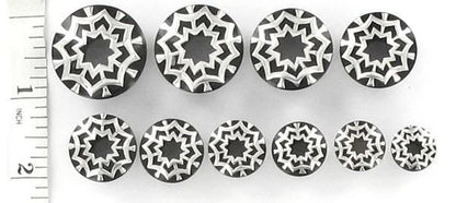 STAR WEB SILVER Plug Horn Organic Ear Jewelry - Price Per 1 - Painful Pleasures