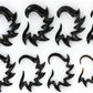 FLAMES Black Horn Spiral Earrings Body Jewelry - Price Per 2