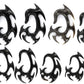Concentrated Evil Black Horn Spiral Earrings Body Jewelry - Price Per 2