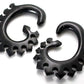 Stegosaurus Black Horn Spiral Earrings Body Jewelry - Price Per 2