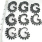 Stegosaurus Black Horn Spiral Earrings Body Jewelry - Price Per 2