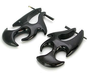Abstract Pterodactyl Horn Stirrup Pick Earrings — Price Per 2