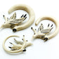 Gannet Diving Bird Organic Crocodile Wood Ear Hangers - 3mm-12mm - Price Per 2 - Painful Pleasures