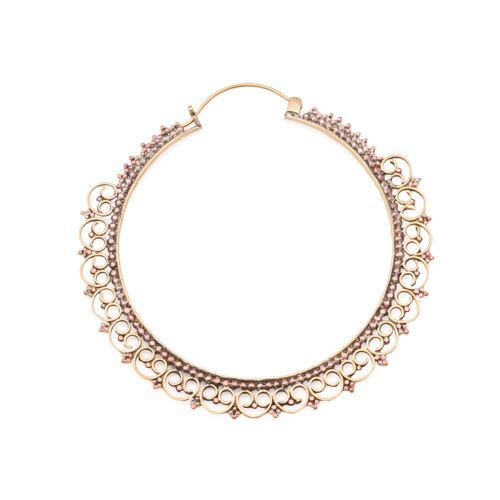 18g Brass and Copper Bead Hoop Earrings — Price Per 2
