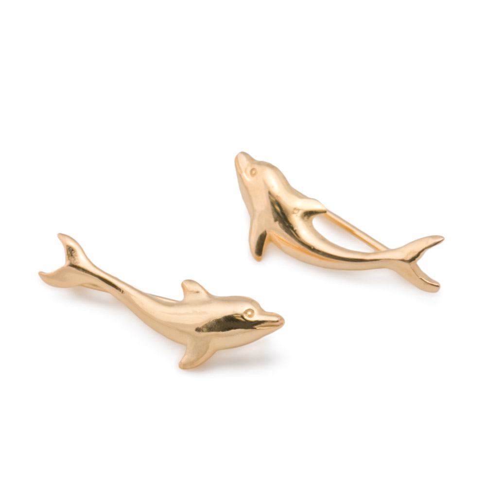 18g Gold Plated Dolphin Ear Climbers — Price Per 2