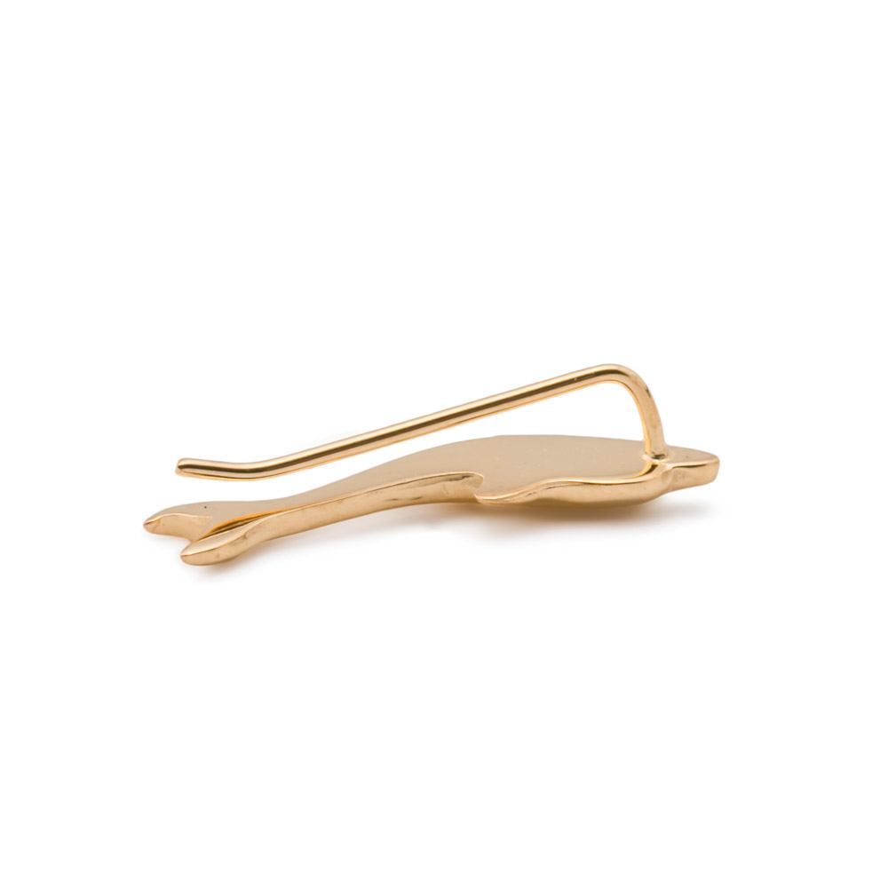 18kt Gold Plated Brass Dolphin Clip-On Ear Climber — Post