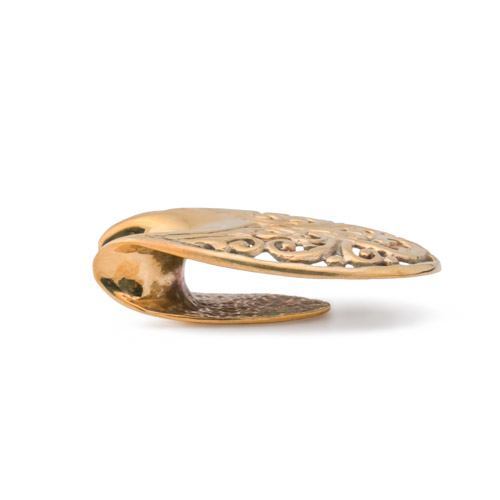 Brass Hanging Ear Plug with Filigree — Price Per 1