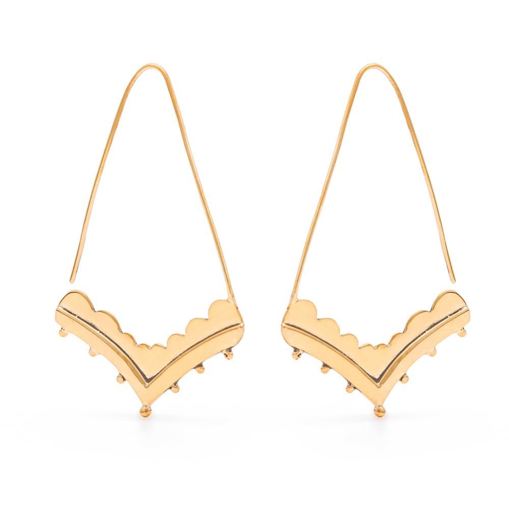 18g Boho Bell-Shaped Earrings with Beaded Ornament — Price Per 2