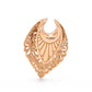 Teardrop Filigree Brass Saddle Hanger — Front