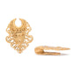 Arrow-Shaped Filigree Brass Saddle Hangers — Back View