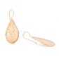 16g Brass Teardrop-Shaped Earrings with Mottled Mother of Pearl Inlay — Detail