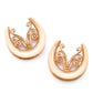 2kt Gold Plated Ethnic Swirl Saddle Plug — Profile View