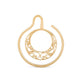 French Filigree Crescent Gold Plated Ear Weight — 4mm Thick — Price Per 1