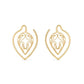 French Filigree Tear Drop Gold Plated Ear Weight