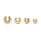Horseshoe Gold Plated Saddle Plug — Standing Up and Laying Flat