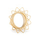 Blooming Yellow Gold Plated Tunnel — Price Per 1
