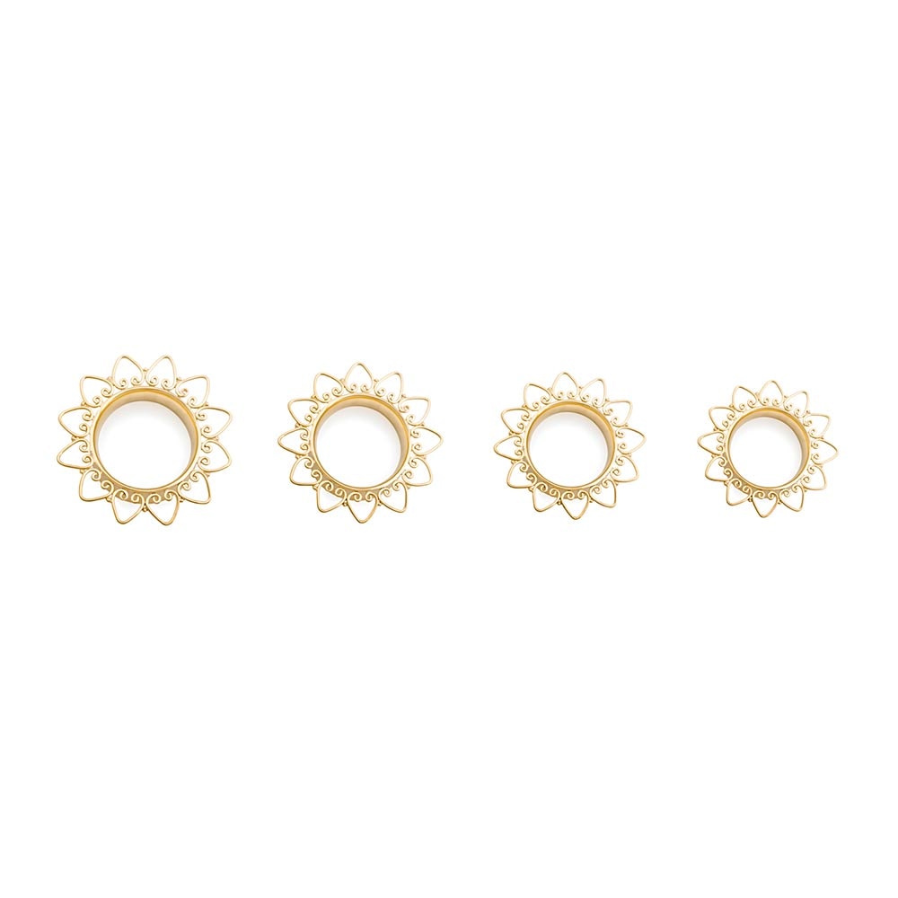 Blooming Yellow Gold Plated Tunnel — Standing Up and Laying Down