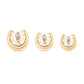 Flowing Filigree Gold Plated Saddle Plug — Standing Up and Laying Flat