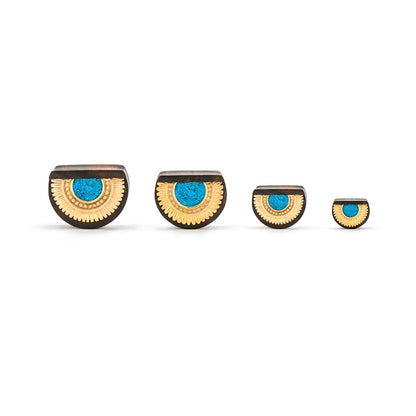 Summer Bloom Sono Wood Half Moon Plug — Pair