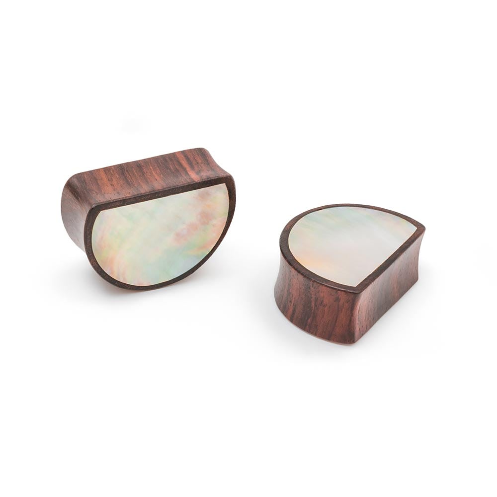 Pearl Sheen Sono Wood Half Moon Plug