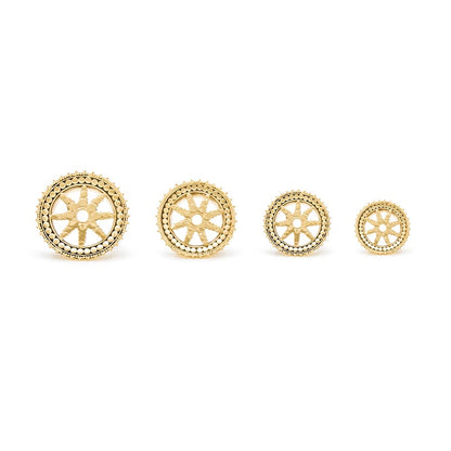 Radial Starshine Yellow Gold Plated Plug — Pair
