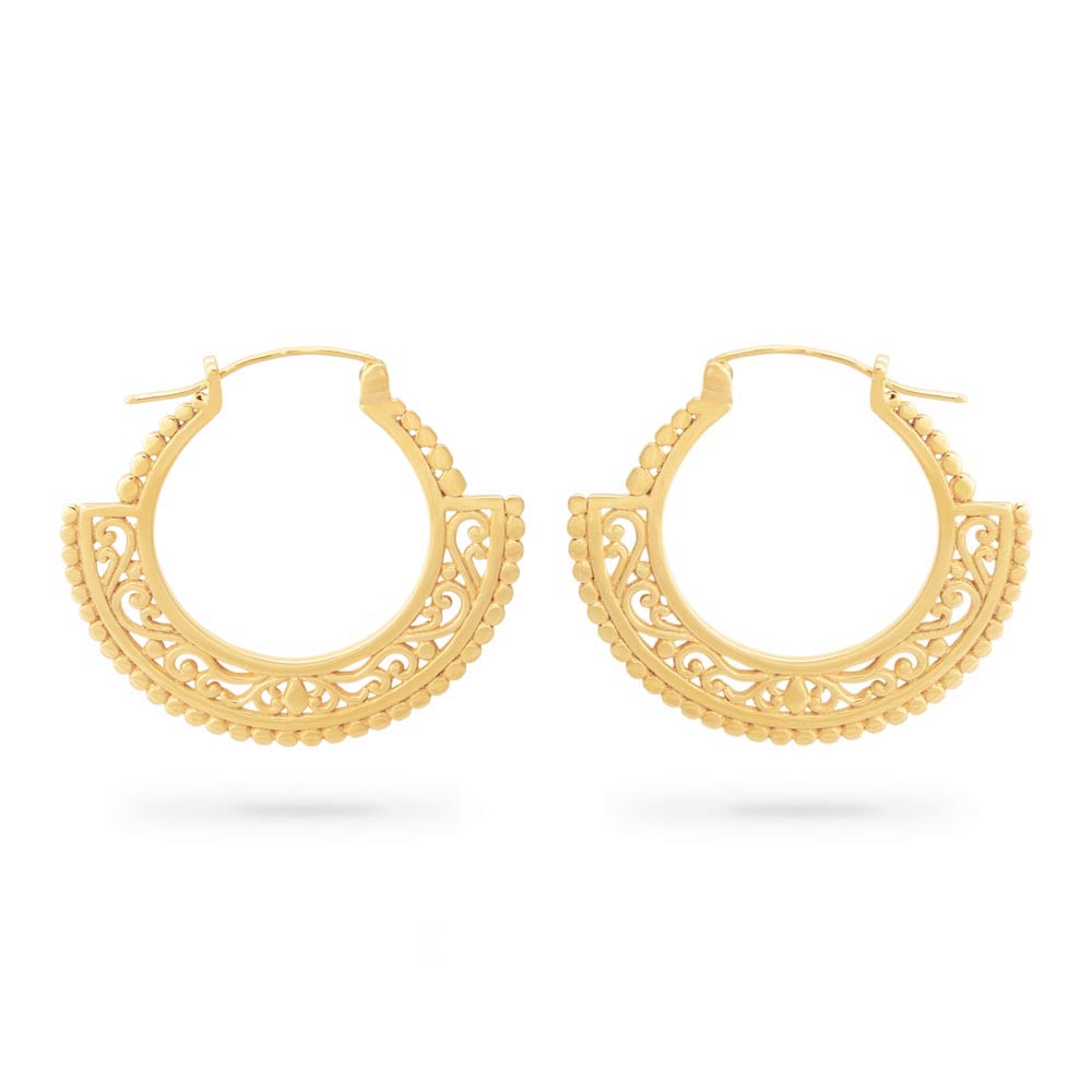 18g Round Filigree Pressed Bead Earrings — Price Per 2