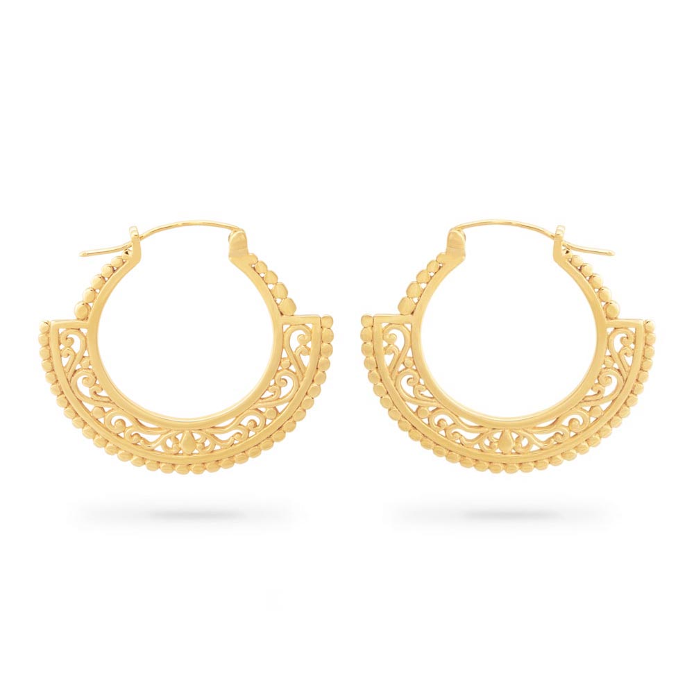 18g Round Filigree Pressed Bead Earrings — Price Per 2 - Painful Pleasures