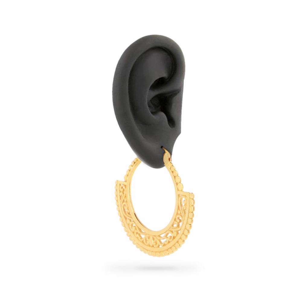 18g Round Filigree Pressed Bead Earrings — Price Per 2