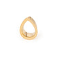 Gold Plated Mayan Flared Simple Tear Drop Tunnel — Price Per 1 (single)